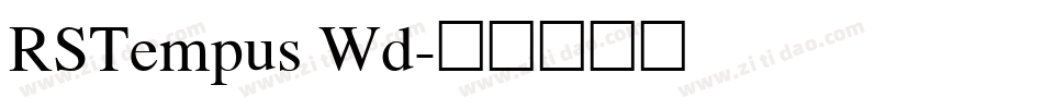 RSTempus Wd字体转换
